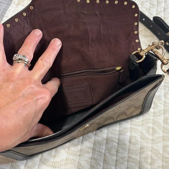 Coach Georgie shoulder bag with color block and rivets - Picture 3 of 7